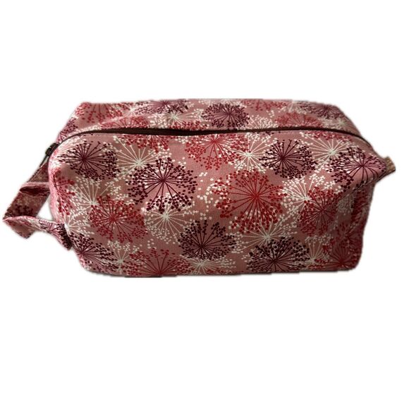Handmade Handcrafted All Over Dandelion Like Asian Inspired Cosmetic Travel Bag - Picture 1 of 5